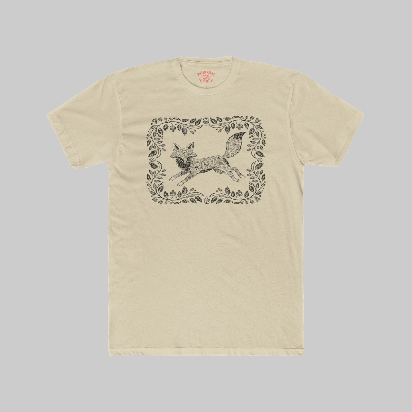Vintage Floral Frame Fox Illustration Tee - Only on Faire!