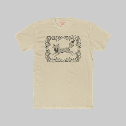 Vintage Floral Frame Fox Illustration Tee - Only on Faire!