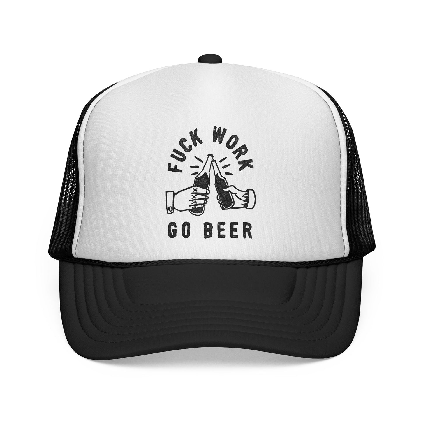 Fuck Work Go Beer Trucker Cap