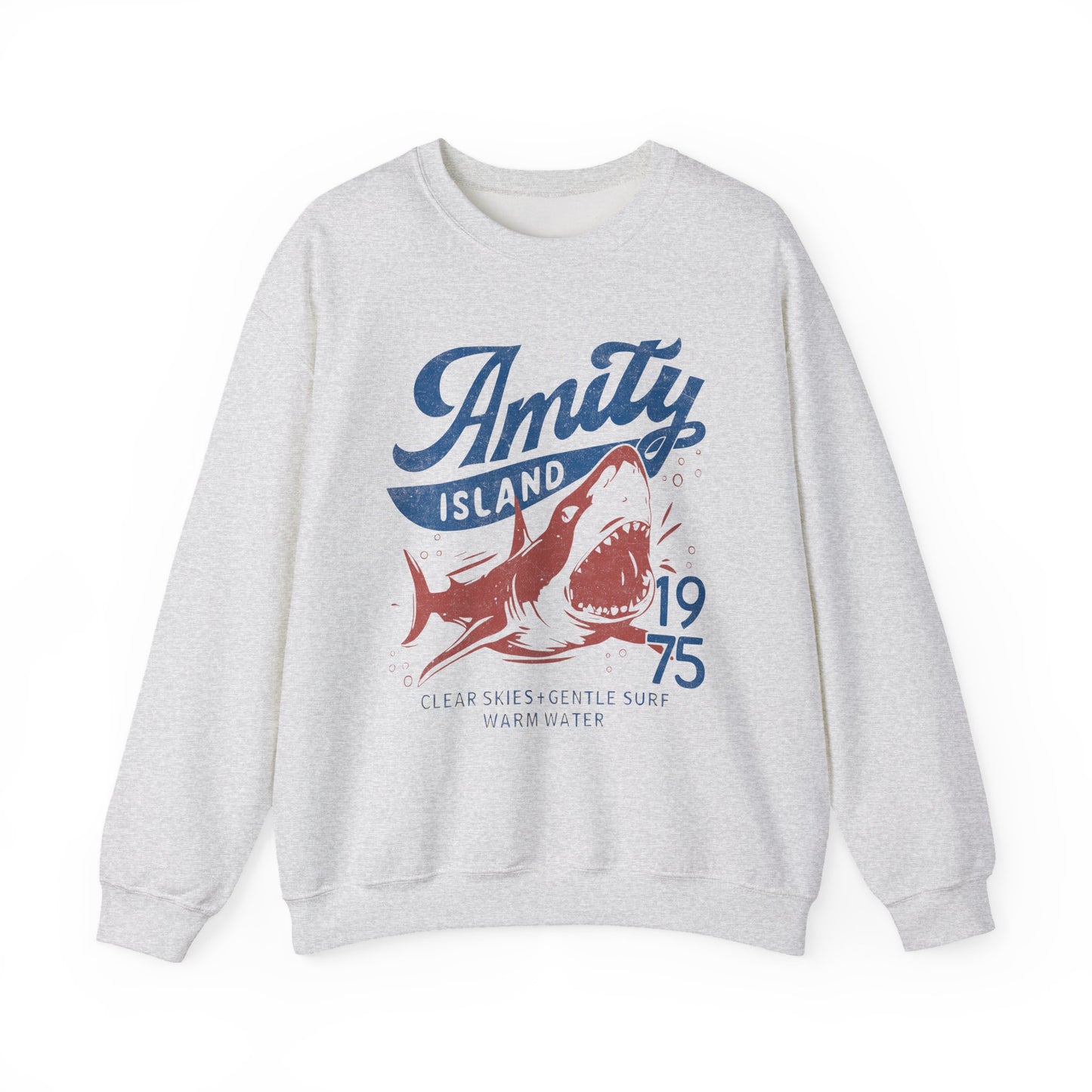 Jaws Inspired Amity Island Shark Crewneck Sweatshirt
