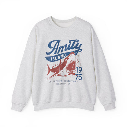Jaws Inspired Amity Island Shark Crewneck Sweatshirt