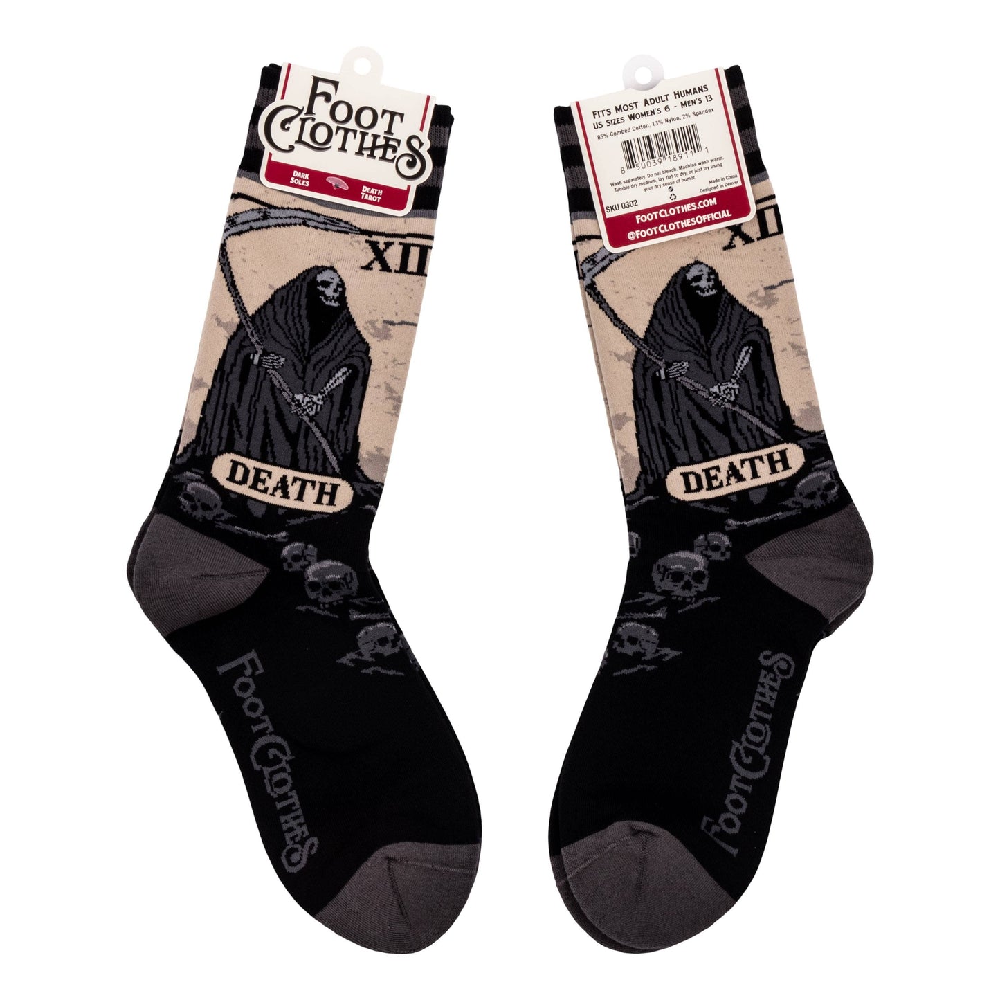 FootClothes LLC - Death Tarot Card Socks