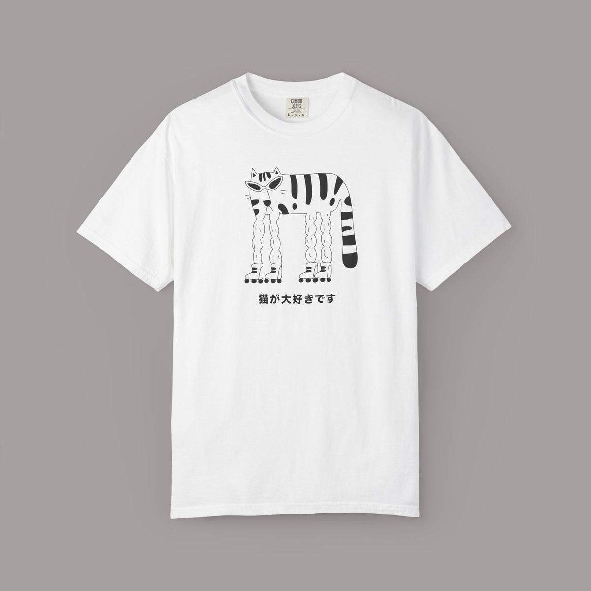 Japanese 'I Love Cats' Graphic Tee