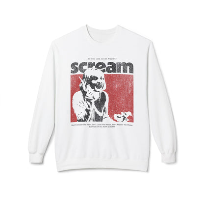 Scream Vintage Horror Sweatshirt — Retro Distressed Graphic Crewneck