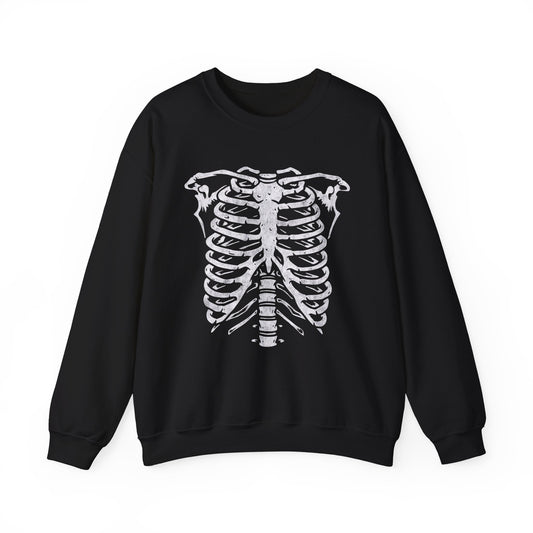 Skeleton Ribcage Retro Crewneck Sweatshirt