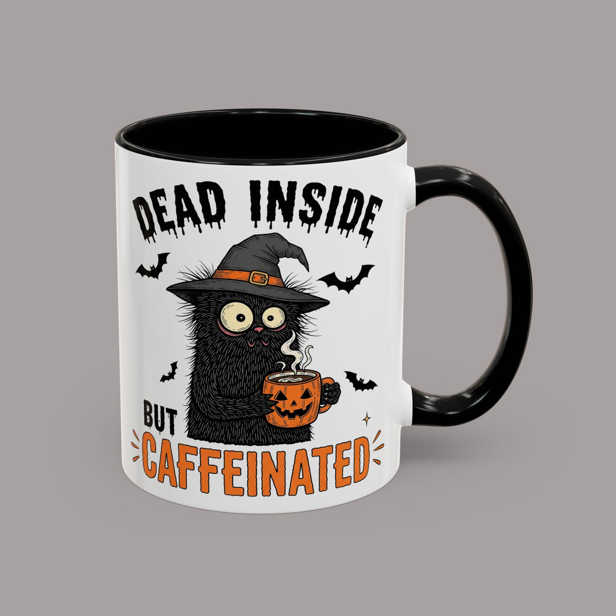 Dead Inside But Caffeinated Halloween Coffee Mug
