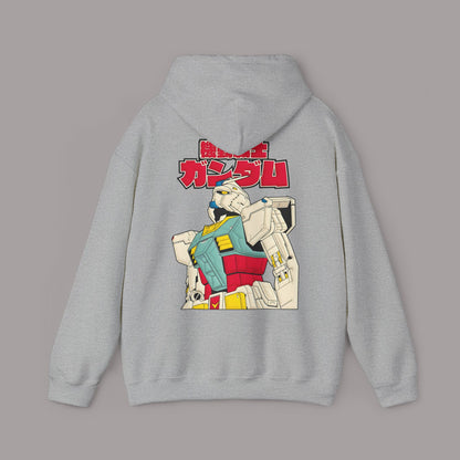 Gundam Vintage Mecha Hoodie — Retro Japanese Robot Graphic Sweatshirt