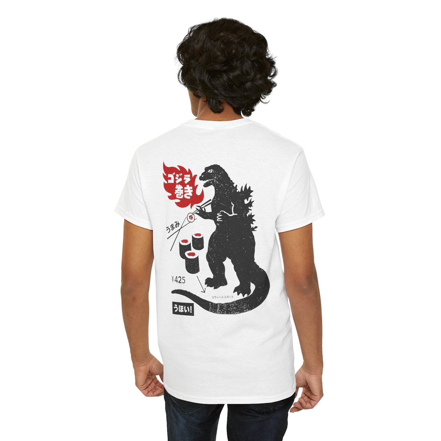Vintage Sushi Ad T‑Shirt — Retro Japanese Monster Sushi Graphic Tee