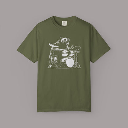 Drumming Bear Graphic T-Shirt