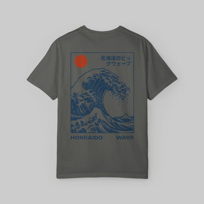 Hokkaido Wave T-Shirt — Japanese Kanji Great Wave Graphic
