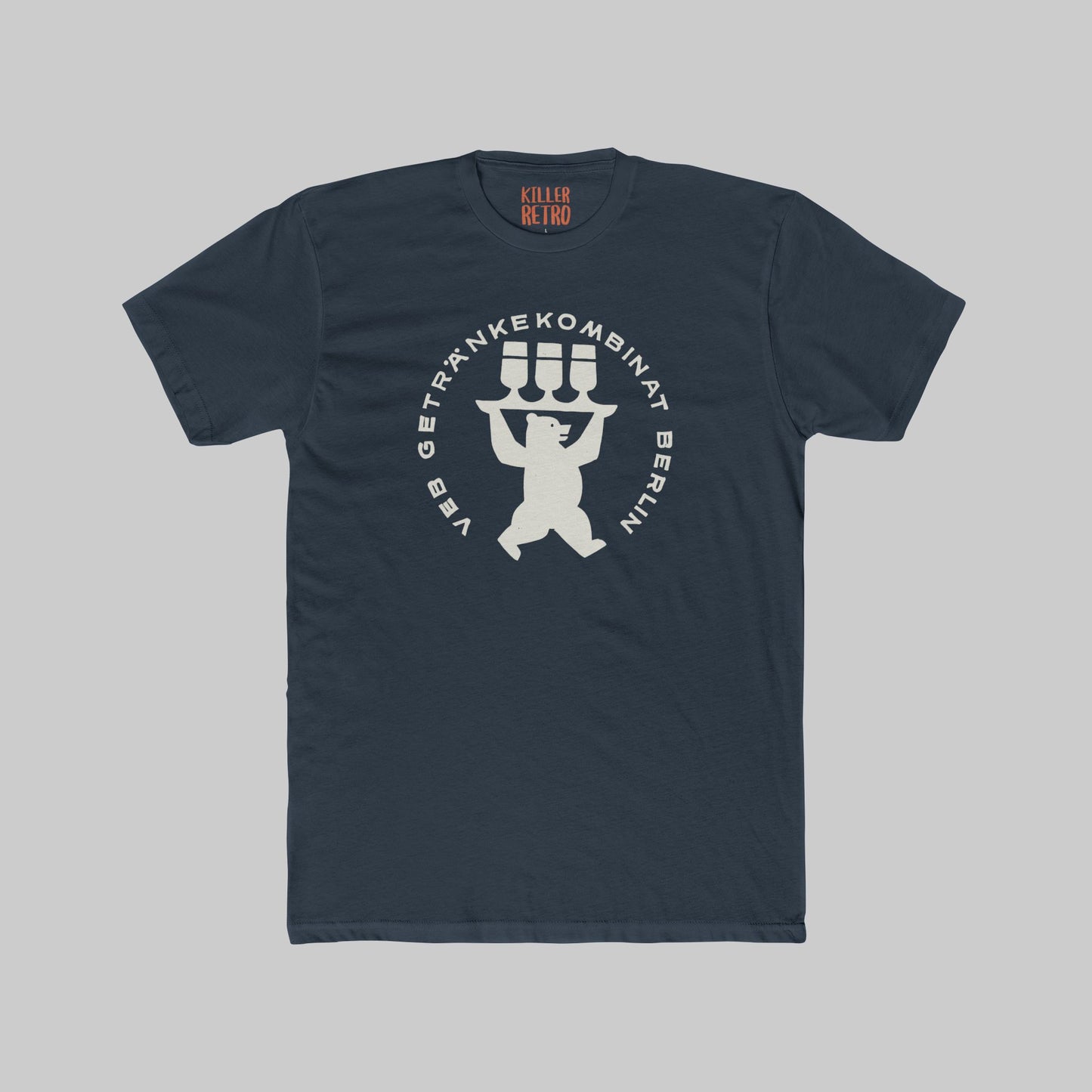 Retro Beer Bear Bierträger Berlin T‑Shirt — Getränkekombinat Logo Tee