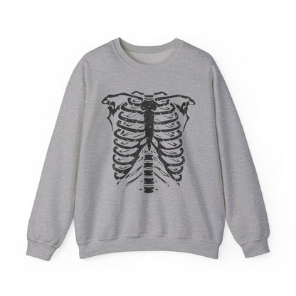 Skeleton Ribcage Retro Crewneck Sweatshirt