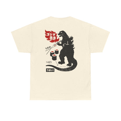 Vintage Sushi Ad T‑Shirt — Retro Japanese Monster Sushi Graphic Tee
