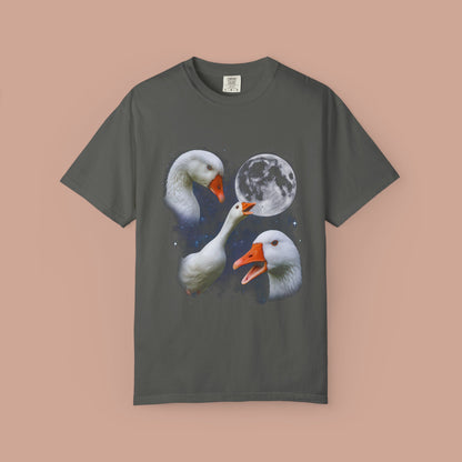 90's Moonlit Geese Funny Animal T-shirt