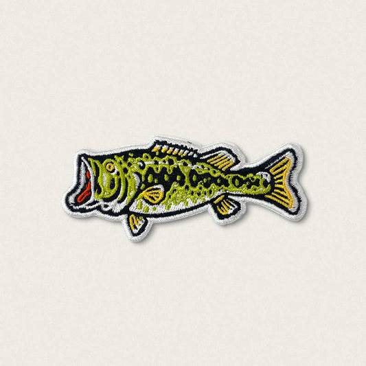 Union Made - Large Mouth Bass Fish - Iron on Patch