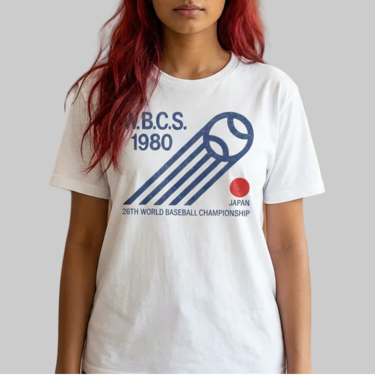 W.B.C.S. 1980 Baseball Tee – Retro Japan World Championship Graphic T‑Shirt