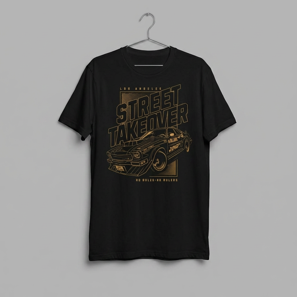 Street Takeover Car Tee — Retro Drift Racing Graphic T‑Shirt