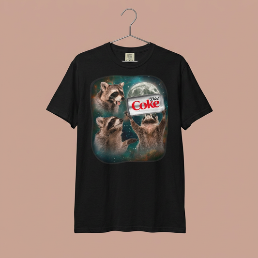 Three Raccoons Diet Coke 90s Meme T-Shirt