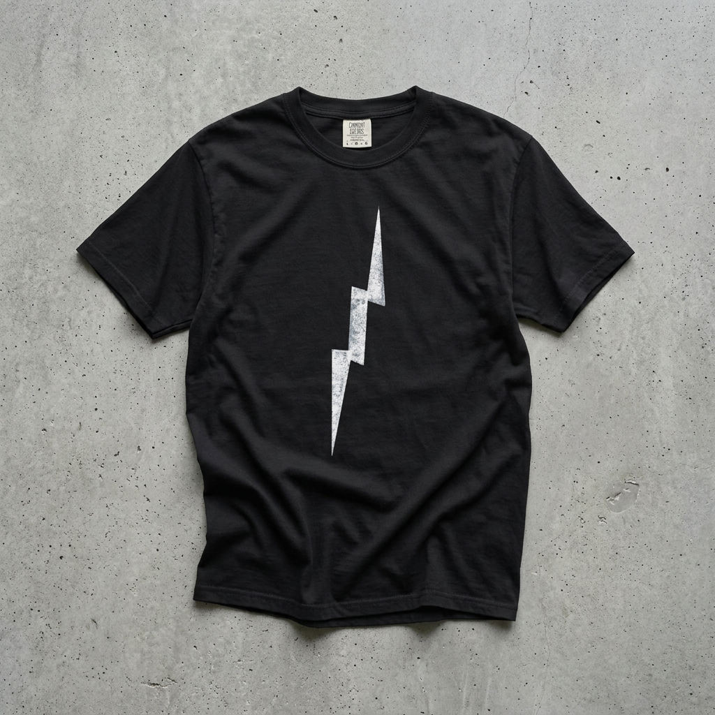 Distressed Lightning Bolt Tee