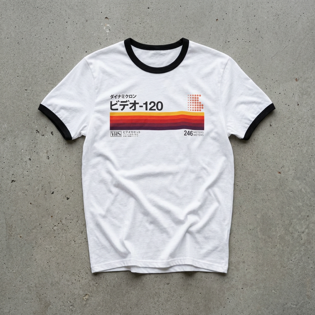 Retro Japanese VHS Tape 80's Ringer T-Shirt