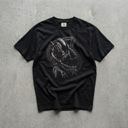 Vintage Alien Xenomorph Sci-fi Horror Graphic Tee