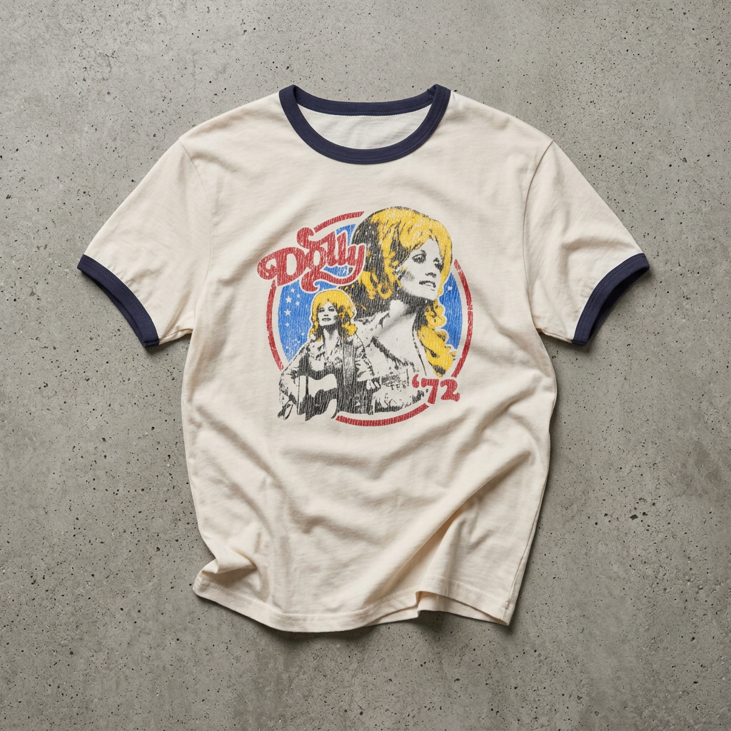 Dolly 1972 Retro Ringer Tee