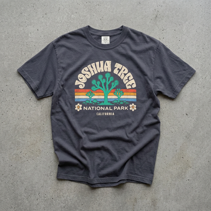 Joshua Tree National Park Graphic T-shirt | Retro Desert Sunset Design