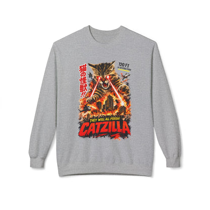 Catzilla Crewneck Sweatshirt – Retro Kaiju Cat Graphic