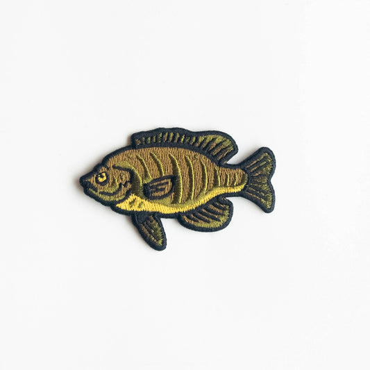 Union Made - Bluegill Fish Embroidered Iron on Patch