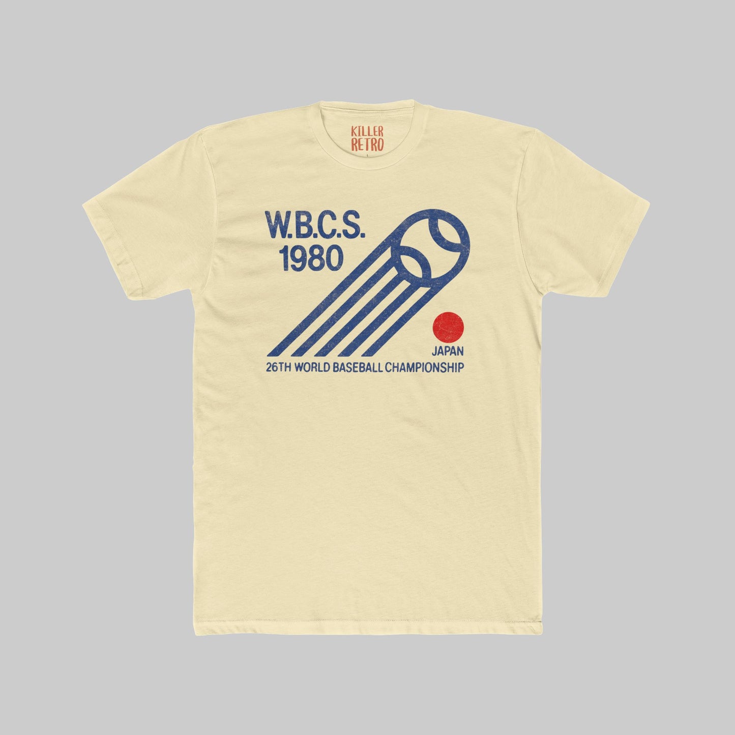 W.B.C.S. 1980 Baseball Tee – Retro Japan World Championship Graphic T‑Shirt