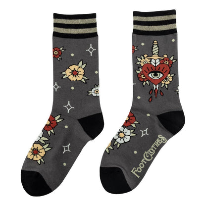 FootClothes LLC - Love Hurts Crew Socks