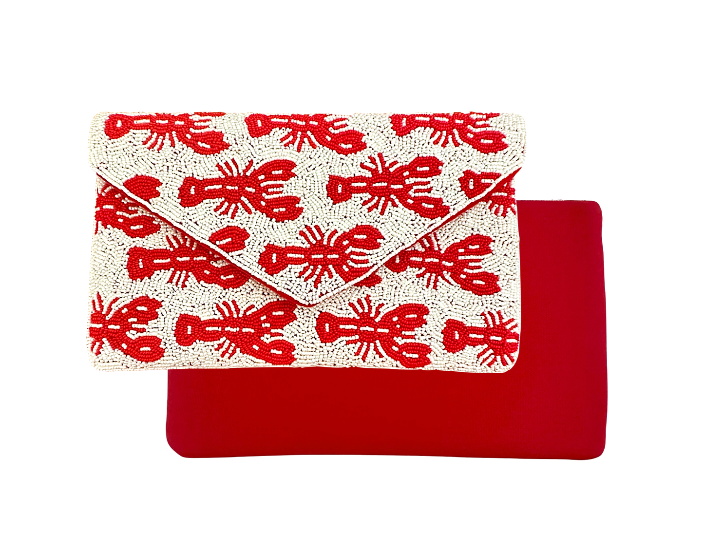Lily Posh - Beaded Lobster Clutch Crossbody Bag Marine Life