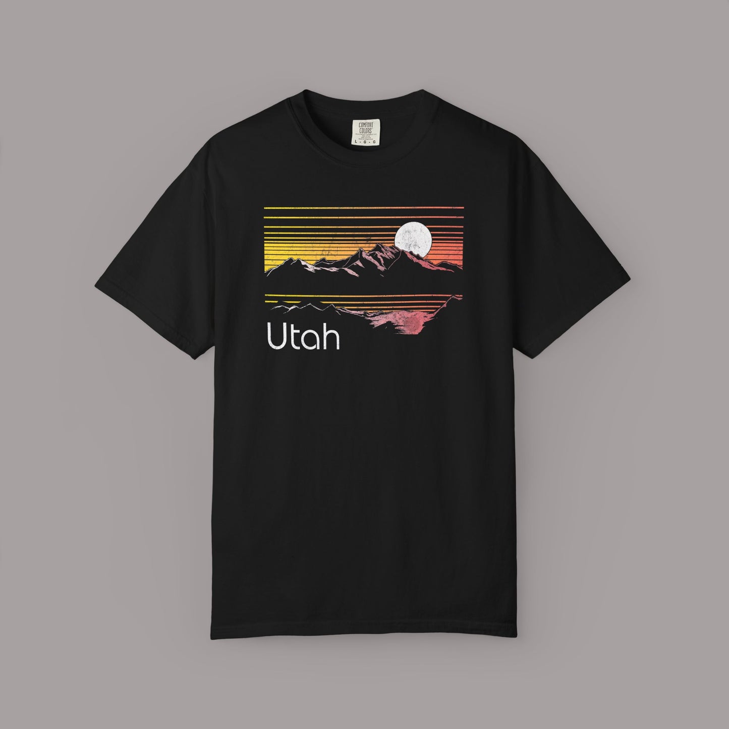 Retro Utah Sunset Mountain T-Shirt