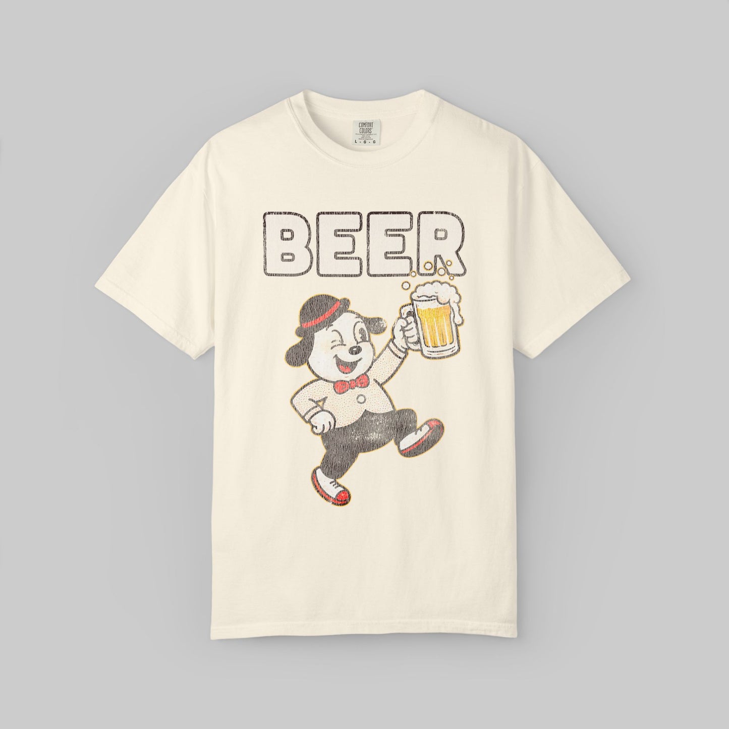 Retro Beer Mascot Vintage Graphic T-Shirt