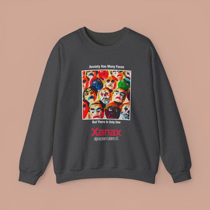 Anxiety Has Many Faces Retro Xanax Sweatshirt