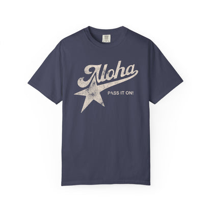Aloha Star Tee . "Aloha, Pass It On!" Vintage Graphic T-Shirt