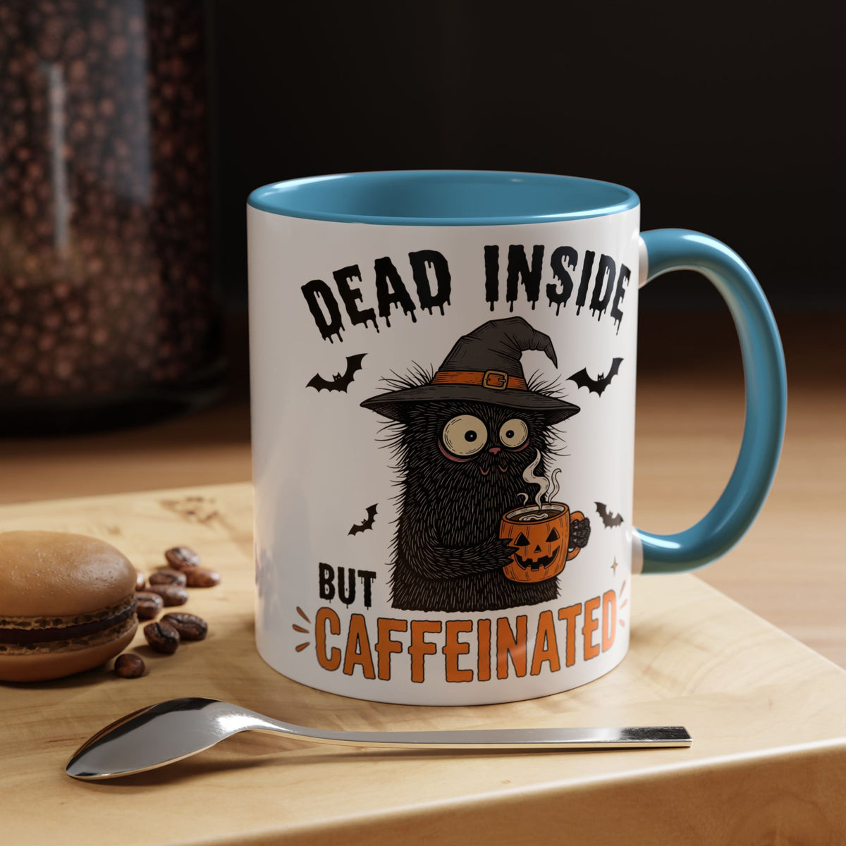 Dead Inside But Caffeinated Halloween Coffee Mug