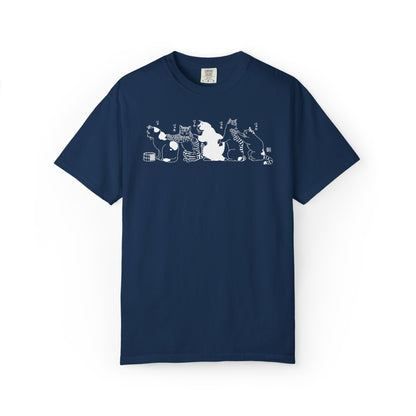 Japanese Vintage Bathing Cats Graphic Tee