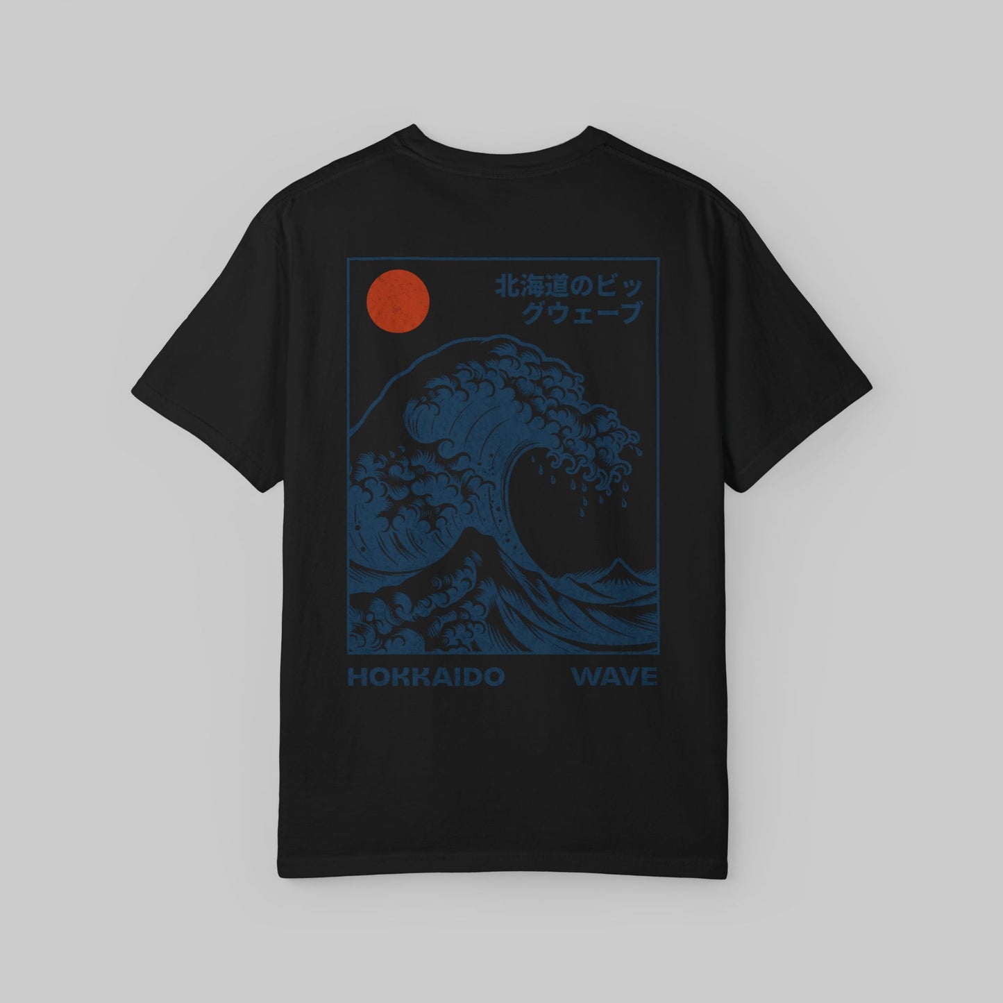 Hokkaido Wave T-Shirt — Japanese Kanji Great Wave Graphic