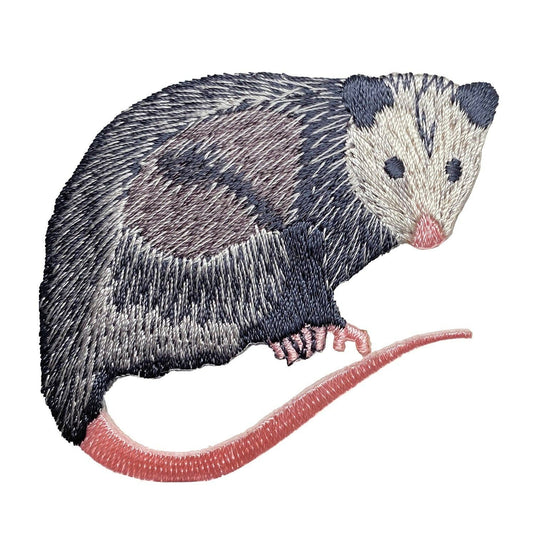 Wholesale Applique - Opossum - North American Marsupial - Embroidered Iron on Patch