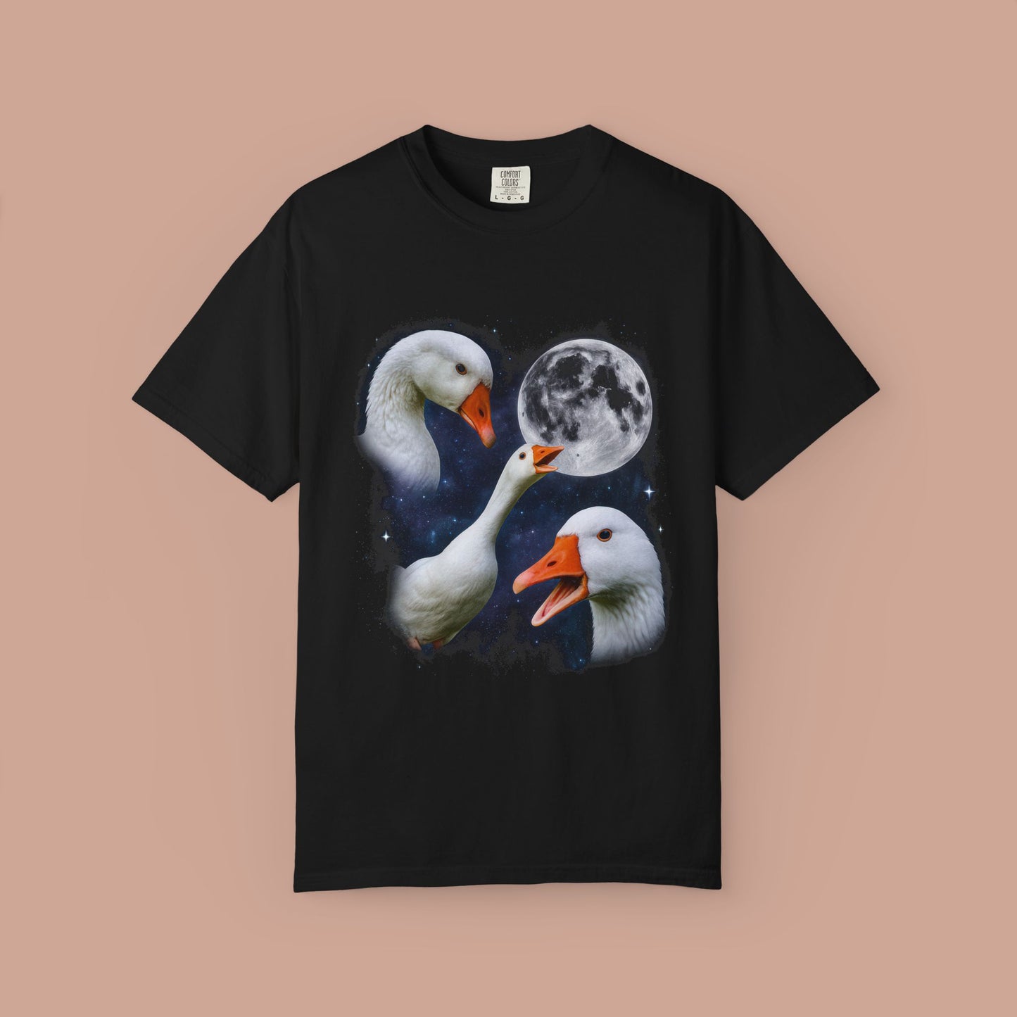90's Moonlit Geese Funny Animal T-shirt