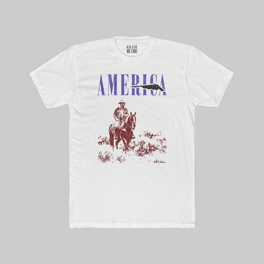 America B-2 Bomber and Cowboy Vintage T-Shirt