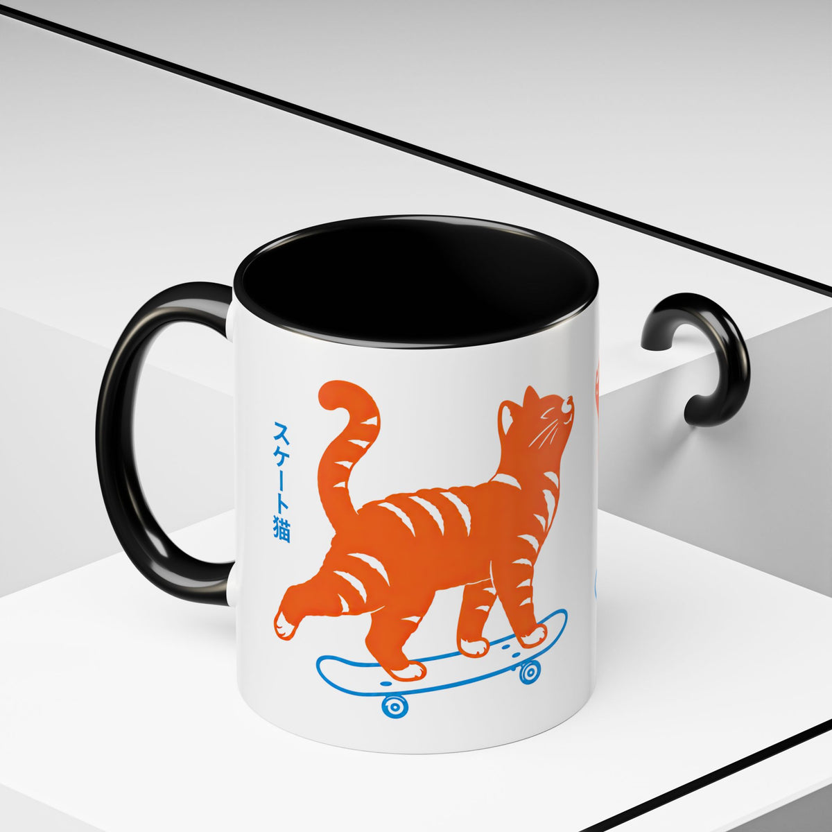Skateboarding Cat Coffee Mug