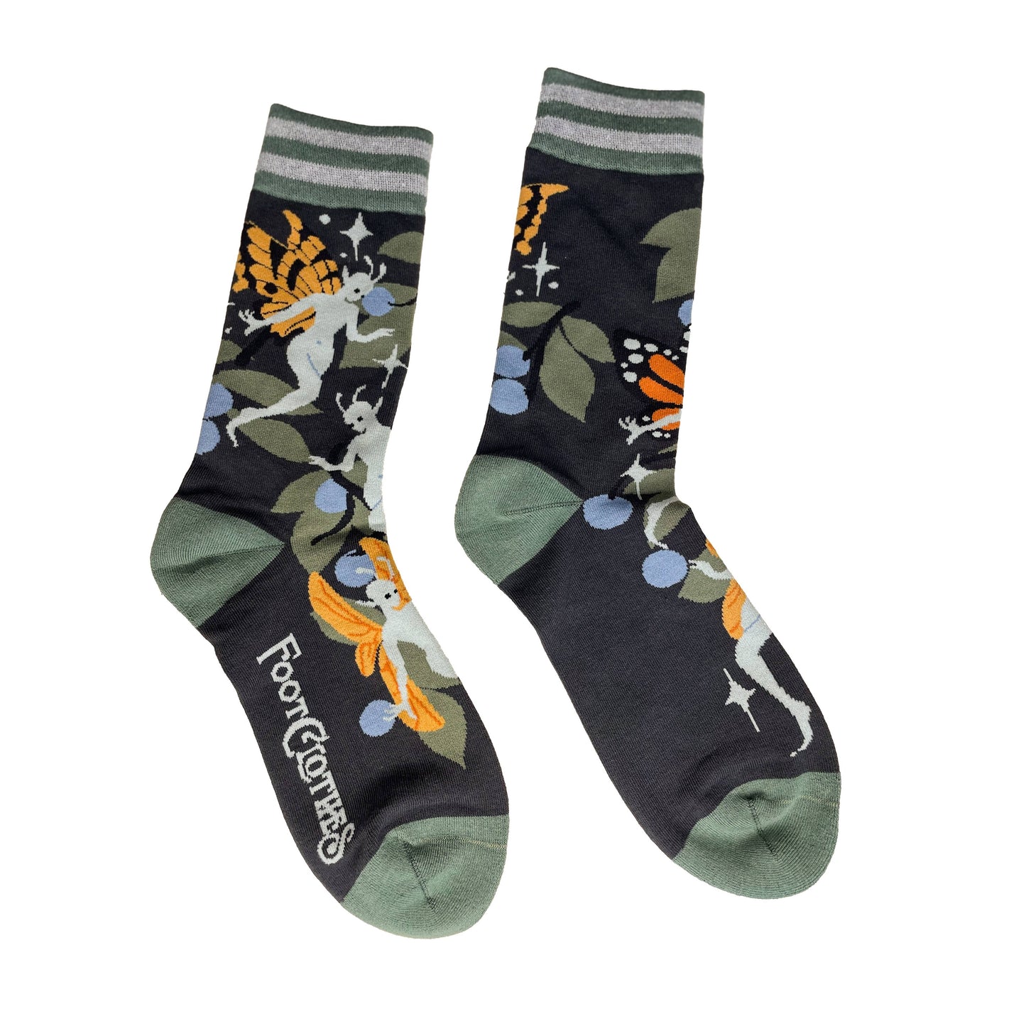 FootClothes LLC - Fanciful Fairies Crew Socks
