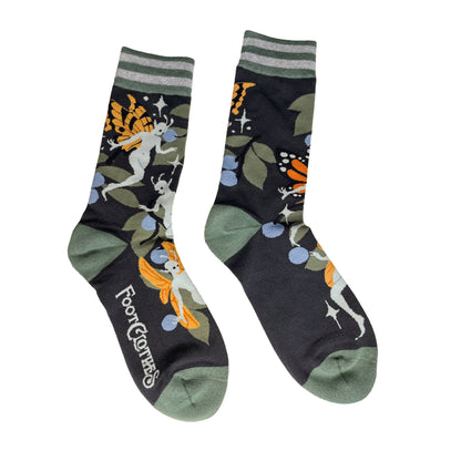 FootClothes LLC - Fanciful Fairies Crew Socks