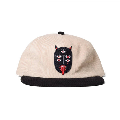 The Park After Dark - Cream + Black Corduroy Snake Lord Hat