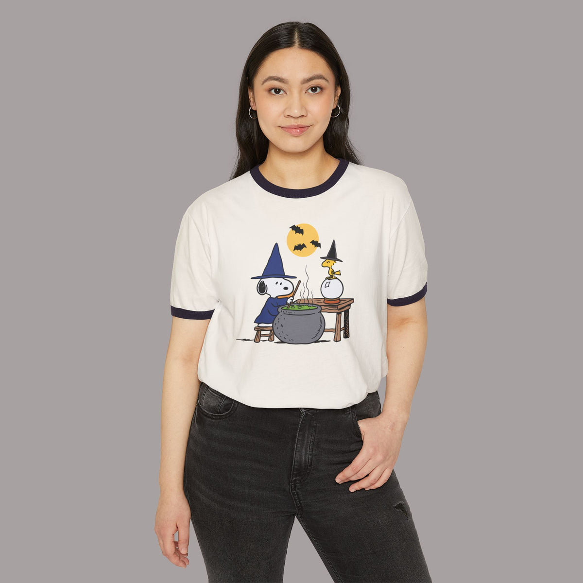 Retro Snoopy Cute Halloween Witch Tee