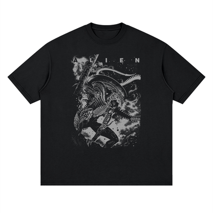 Alien Xenomorph Streetwear Loose Drop Shoulder T-Shirt