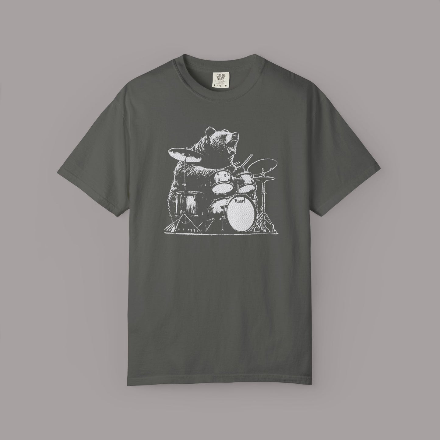 Drumming Bear Graphic T-Shirt