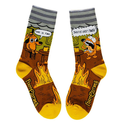 FootClothes LLC - This is Fine. Also, Not Fine. Crew Socks